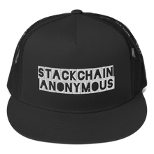 Load image into Gallery viewer, Stackchain Anonymous Trucker Cap