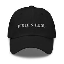 Load image into Gallery viewer, Bitcoin Build & Hodl Unstructured Hat| digital-mining-llc.myshopify.com