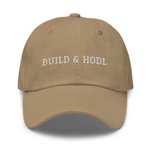 Load image into Gallery viewer, Bitcoin Build & Hodl Unstructured Hat