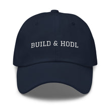 Load image into Gallery viewer, Bitcoin Build & Hodl Unstructured Hat| digital-mining-llc.myshopify.com