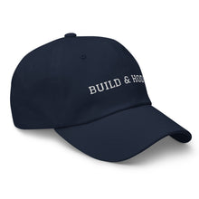 Load image into Gallery viewer, Bitcoin Build & Hodl Unstructured Hat| digital-mining-llc.myshopify.com