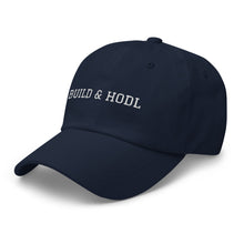 Load image into Gallery viewer, Bitcoin Build & Hodl Unstructured Hat| digital-mining-llc.myshopify.com