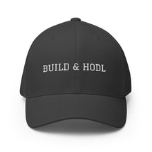 Load image into Gallery viewer, Bitcoin Build & Hodl Structured Twill Cap| digital-mining-llc.myshopify.com