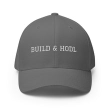 Load image into Gallery viewer, Bitcoin Build & Hodl Structured Twill Cap| digital-mining-llc.myshopify.com