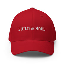 Load image into Gallery viewer, Bitcoin Build & Hodl Structured Twill Cap| digital-mining-llc.myshopify.com