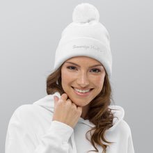 Load image into Gallery viewer, Sovereign Hodl'r Bitcoin pom beanie| digital-mining-llc.myshopify.com