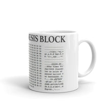 Load image into Gallery viewer, Bitcoin Genesis Block Mug| digital-mining-llc.myshopify.com