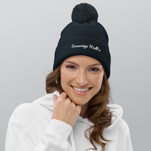 Load image into Gallery viewer, Sovereign Hodl'r Bitcoin pom beanie| digital-mining-llc.myshopify.com