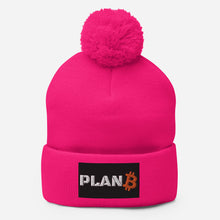 Load image into Gallery viewer, Pom-Pom planB Bitcoin Beanie| digital-mining-llc.myshopify.com