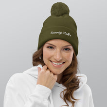 Load image into Gallery viewer, Sovereign Hodl'r Bitcoin pom beanie| digital-mining-llc.myshopify.com