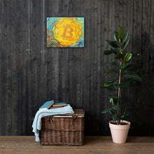 Load image into Gallery viewer, BitcoinVanGogh on Canvas by Meme Master @RD_BTC| digital-mining-llc.myshopify.com