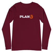 Load image into Gallery viewer, Bitcoin Plan B Long Sleeve Tee| digital-mining-llc.myshopify.com