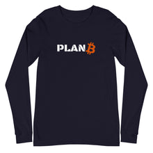 Load image into Gallery viewer, Bitcoin Plan B Long Sleeve Tee| digital-mining-llc.myshopify.com