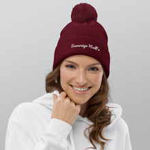 Load image into Gallery viewer, Sovereign Hodl'r Bitcoin pom beanie| digital-mining-llc.myshopify.com