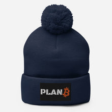 Load image into Gallery viewer, Pom-Pom planB Bitcoin Beanie| digital-mining-llc.myshopify.com