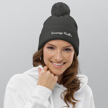 Load image into Gallery viewer, Sovereign Hodl'r Bitcoin pom beanie| digital-mining-llc.myshopify.com