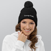 Load image into Gallery viewer, Sovereign Hodl'r Bitcoin pom beanie| digital-mining-llc.myshopify.com