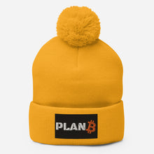 Load image into Gallery viewer, Pom-Pom planB Bitcoin Beanie| digital-mining-llc.myshopify.com