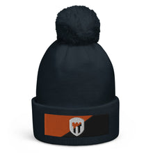 Load image into Gallery viewer, Bitcoin Citadel Flag Pom pom beanie| digital-mining-llc.myshopify.com