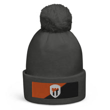 Load image into Gallery viewer, Bitcoin Citadel Flag Pom pom beanie| digital-mining-llc.myshopify.com
