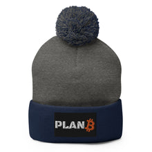 Load image into Gallery viewer, Pom-Pom planB Bitcoin Beanie| digital-mining-llc.myshopify.com
