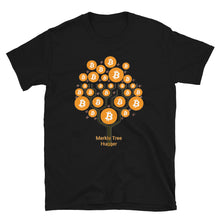 Load image into Gallery viewer, Bitcoin Merkle Tree Hugger Short-Sleeve Unisex T-Shirt| digital-mining-llc.myshopify.com