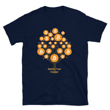 Load image into Gallery viewer, Bitcoin Merkle Tree Hugger Short-Sleeve Unisex T-Shirt| digital-mining-llc.myshopify.com