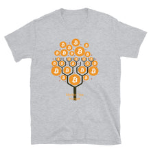 Load image into Gallery viewer, Bitcoin Merkle Tree Hugger Short-Sleeve Unisex T-Shirt| digital-mining-llc.myshopify.com