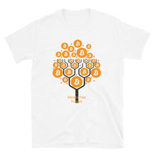 Load image into Gallery viewer, Bitcoin Merkle Tree Hugger Short-Sleeve Unisex T-Shirt| digital-mining-llc.myshopify.com