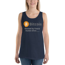 Carregar imagem no visualizador da galeria, Bitcoin Banned by Tank Top| digital-mining-llc.myshopify.com