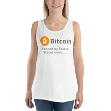 Carregar imagem no visualizador da galeria, Bitcoin Banned by Tank Top| digital-mining-llc.myshopify.com