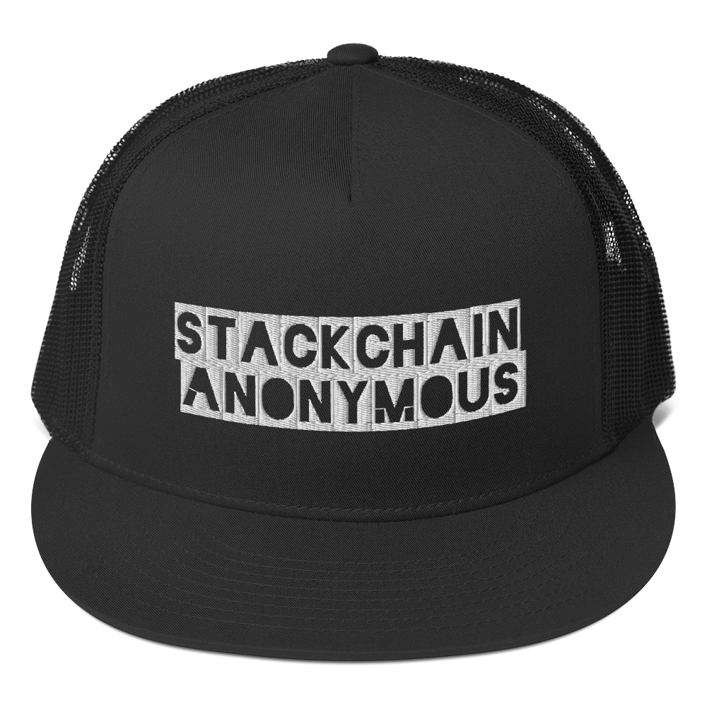 Stackchain Anonymous Trucker Cap