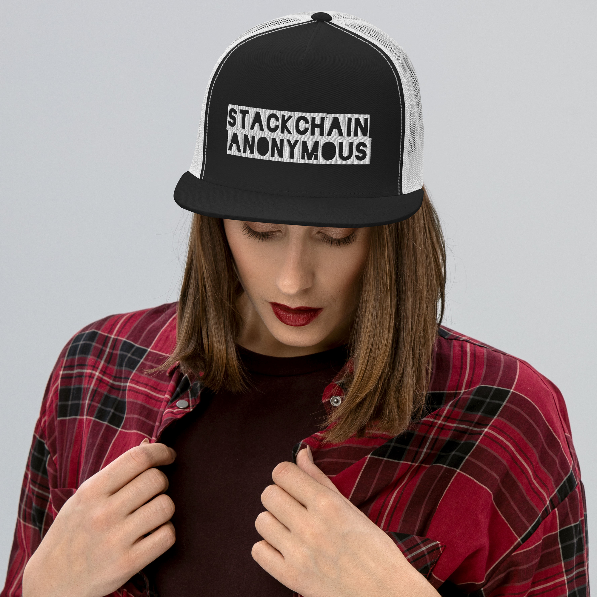 Stackchain Anonymous Trucker Cap