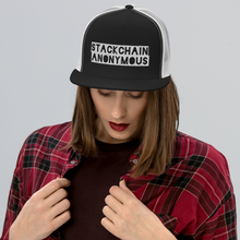 Load image into Gallery viewer, Stackchain Anonymous Trucker Cap
