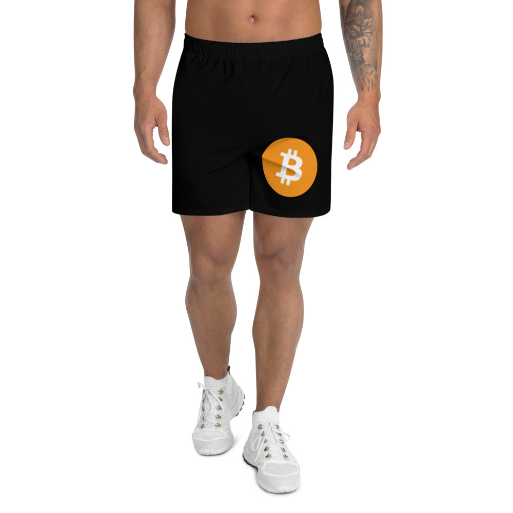 Bitcoin Men's Athletic Long Shorts