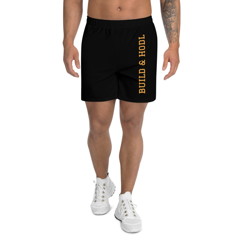 Bitcoin Build & HODL Men's Athletic Long Shorts
