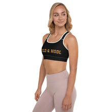 Load image into Gallery viewer, Bitcoin Build &amp; HODL Padded Sports Bra
