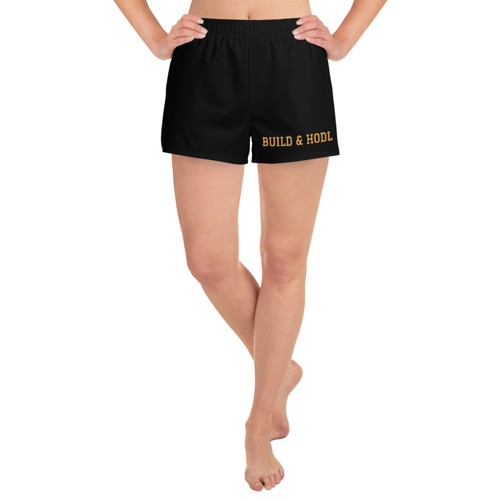 Bitcoin Build & HODL Women's Athletic Short Shorts