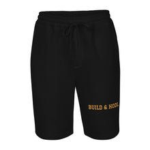 Load image into Gallery viewer, Bitcoin Build &amp; HODL Men&#39;s fleece shorts
