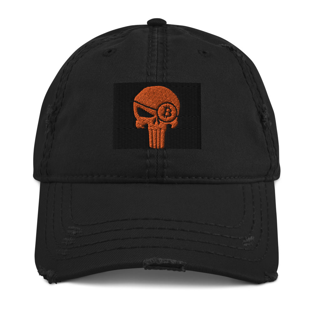 Bitcoin Twitter @Toprolling distressed  Hat w/ Sovereign Hodl'r| digital-mining-llc.myshopify.com