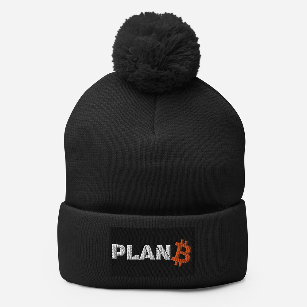 Pom-Pom planB Bitcoin Beanie| digital-mining-llc.myshopify.com