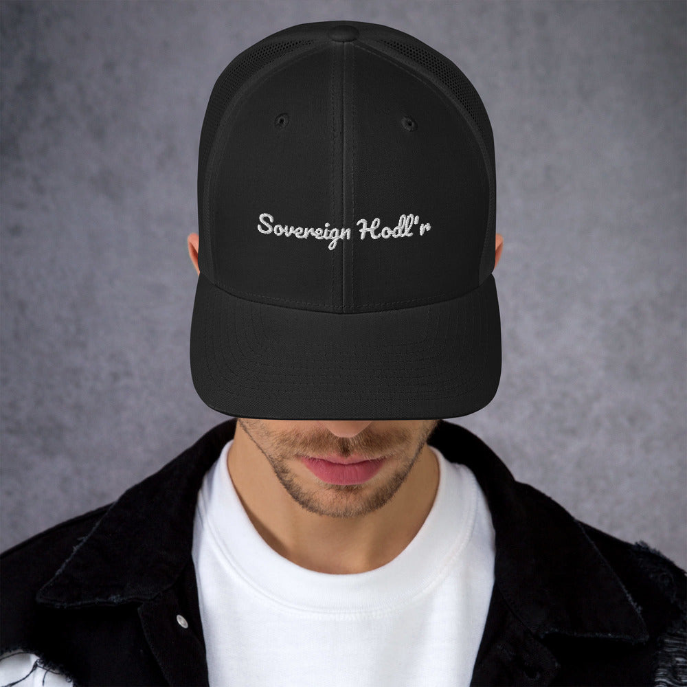 Sovereign Hodl'r  Bitcoin Trucker Cap| digital-mining-llc.myshopify.com