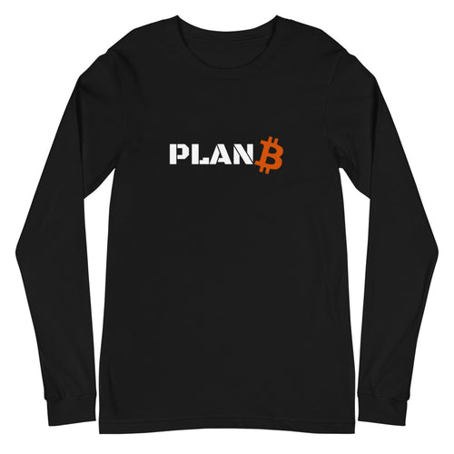 Bitcoin Plan B  Long Sleeve Tee| digital-mining-llc.myshopify.com