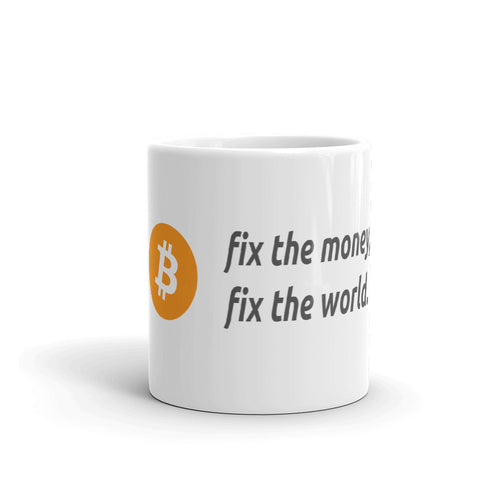 Fix the Money Bitcoin mug| digital-mining-llc.myshopify.com
