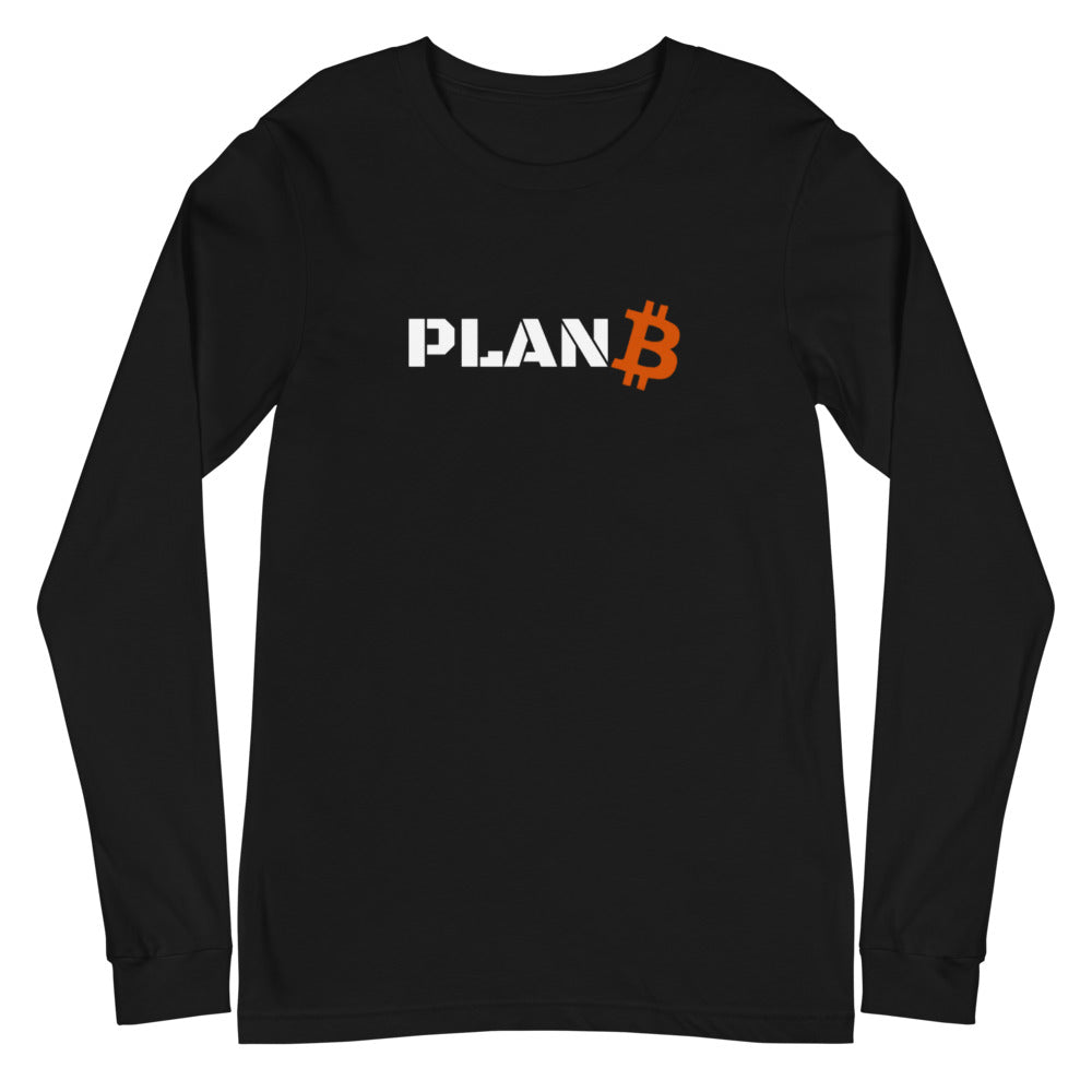 Bitcoin Plan B Long Sleeve Tee| digital-mining-llc.myshopify.com