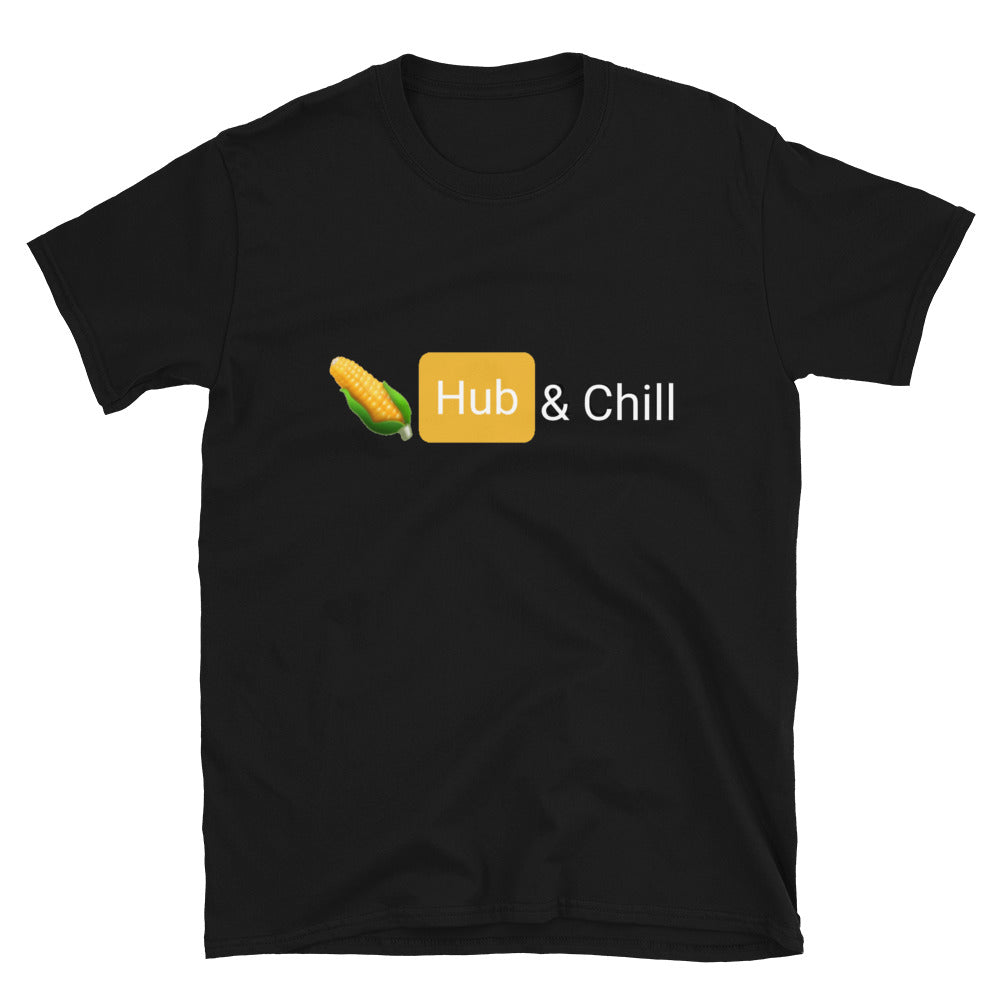 CornHub & Chill Short-Sleeve Unisex T-Shirt| digital-mining-llc.myshopify.com