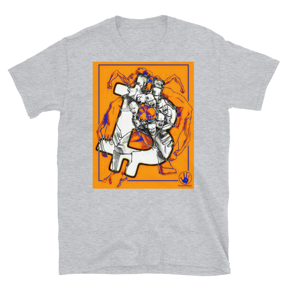 MondoWorks & @IwanRabbinstein inspired Tarzan character Bitcoin T-Shirt| digital-mining-llc.myshopify.com