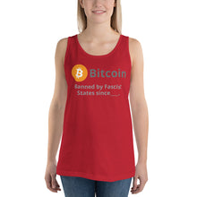 Load image into Gallery viewer, Bitcoin Banned by Tank Top| digital-mining-llc.myshopify.com
