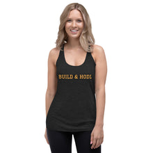 Load image into Gallery viewer, Bitcoin Build &amp; HODL Women&#39;s Racerback Tank
