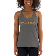 Load image into Gallery viewer, Bitcoin Build &amp; HODL Women&#39;s Racerback Tank
